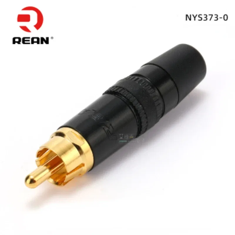 Color: Silver - 1pcs REAN RCA audio AV video plug gold-plated large tail diameter NYS366-BG fever HIFI DVD