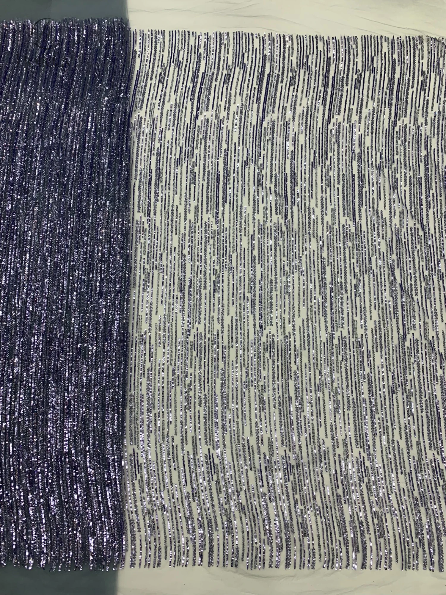Color: GRAY, Width: 130cm, Length: 3 YARDS - 3Y/piece Latest Nigerian Sequins Lace Fabric Beaded Lace Fabric Luxury French Embroidery Groom Lace Fabric For Wedding Dress