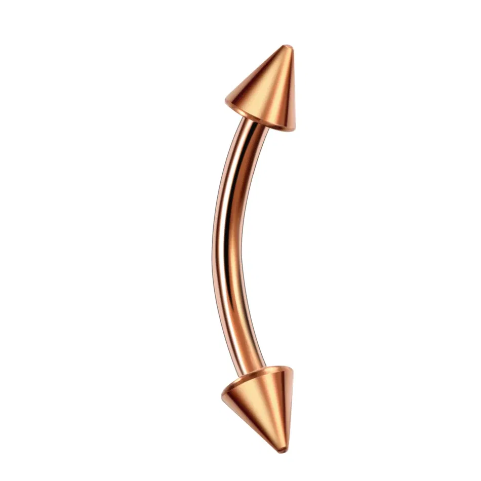 Metal color: Antique Bronze Plated, Main Stone Color: green - G23 Titanium Epoxy Curved Barbells Eyebrow Rings Piercing Curved Bar Banana Eyebrow Ear Cartilage Tragus Body Piercing Jewelry