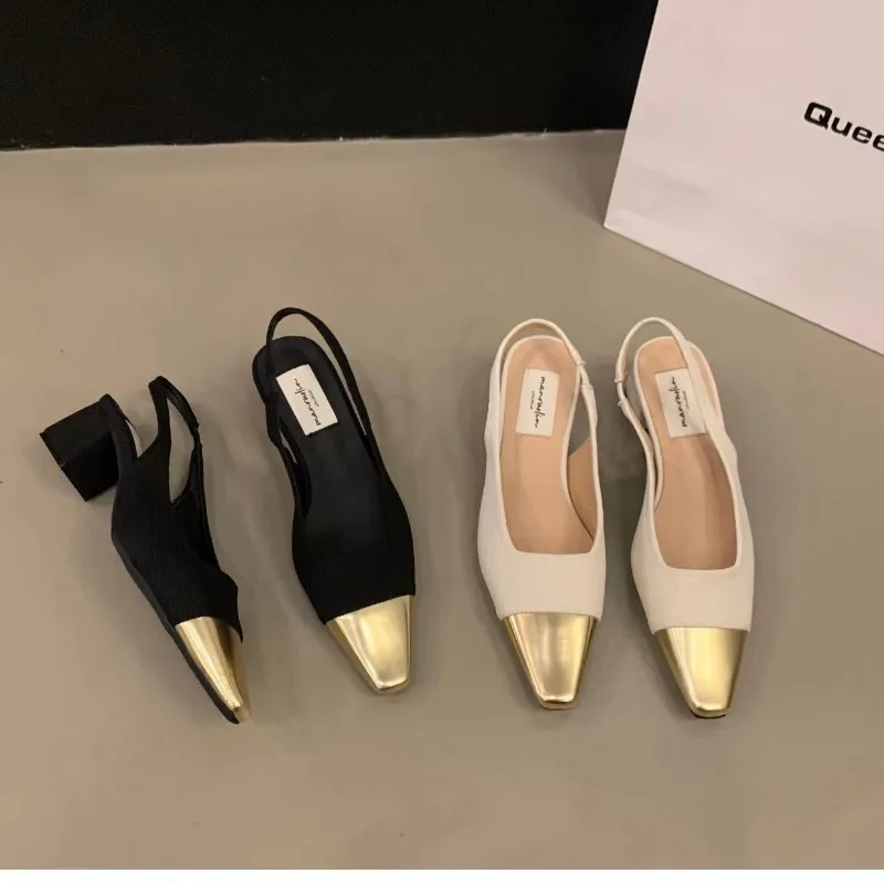 Color: black, Shoe Size: 37 - Fashion Women's Shoes Women's Dress Shoes Mid Heel Wedding Sandals All Matching Pointed Princess Shoes