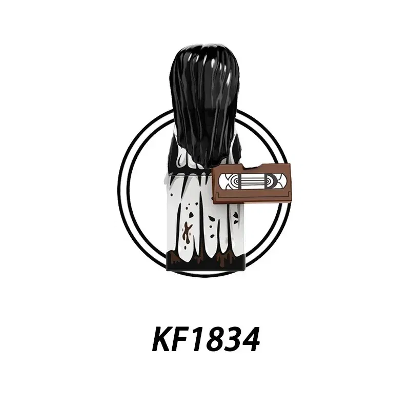 Color: Clear - 2025 Building Blocks KF6173 KF6175 KF6176 Halloween Horror Jason Sally Leather Face Jack Character Figures Bricks Children Toys