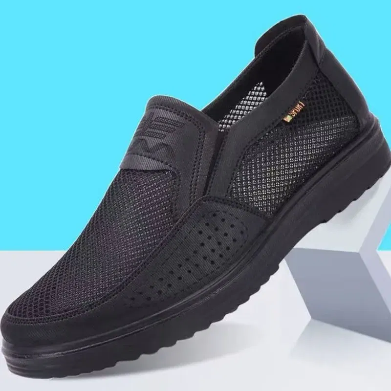 Color: black, Shoe Size: 48 - 2023 Summer Hot sale Sneakers Men Fashion Casual Walking Shoes Breathable Mens Loafers Zapatillas Hombre men casual shoes
