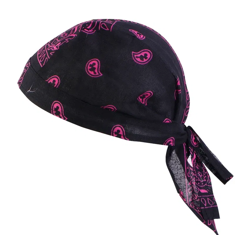 Color: ROYAL BLUE - Cotton Cycling Pirate Bandana Men Women Headwraps Bike Headband Headcloth Sweat Wicking Beanie Hip-hop Turban Head Scarf