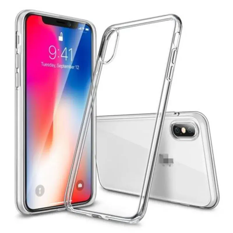 Material: artificial leather - Transparent Soft Case For iPhone 11 12 13 Mini 15 14 Pro XS Max Clear Silicone Case For iphone X XR 8 7 Plus SE 2020 Back Cover