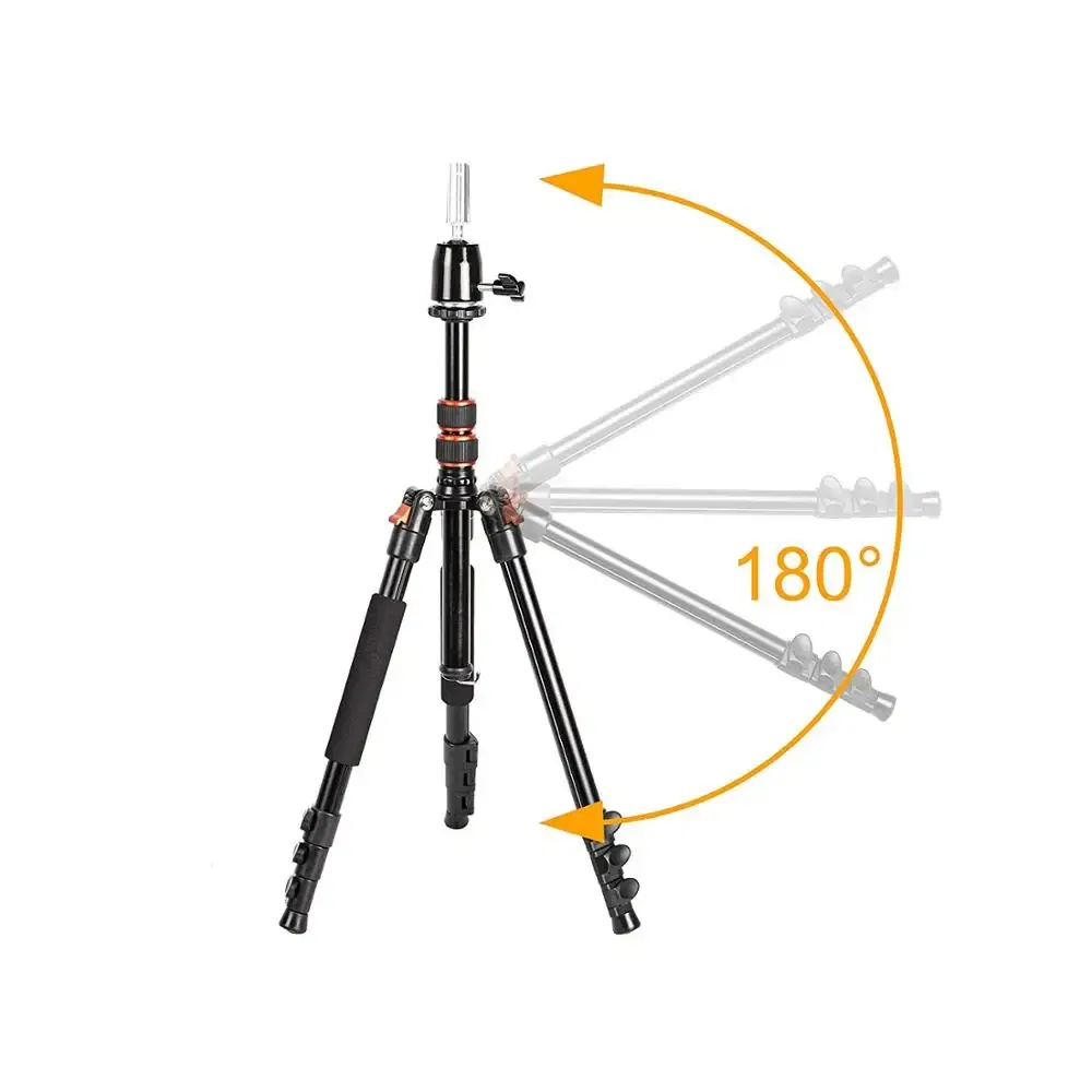 Ships From: CHINA - Black Multifunction Mannequin Tripod/Camera Stand Canvas Block Training Doll Manikin Head Wig Stand for Cosmetology Hairdres