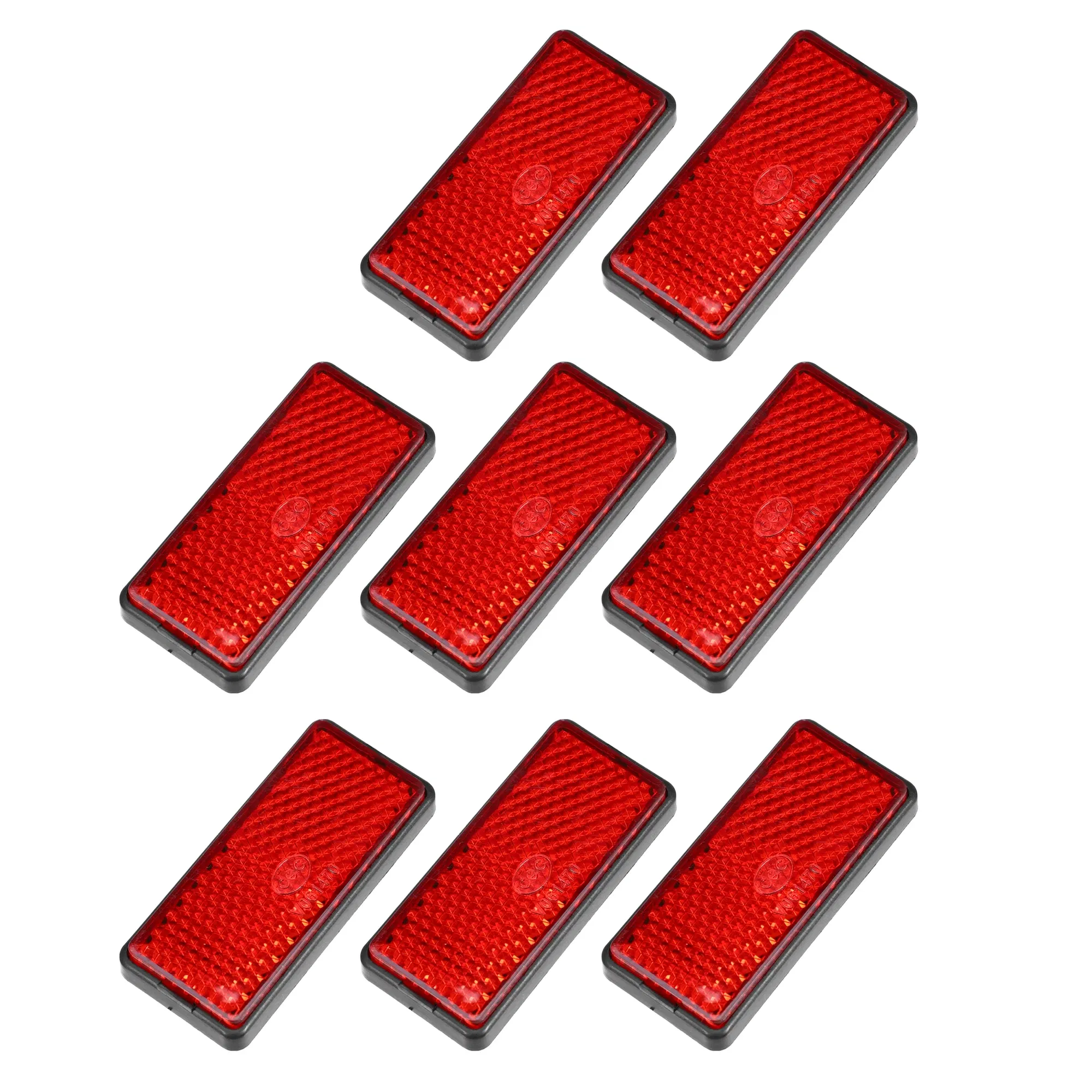 Color: Silver - UXCELL Rectangular Stick-on Safety Spoke Reflective Sticker Self Adhesive Reflector for Gate Posts Cars Trailer Motorcycle