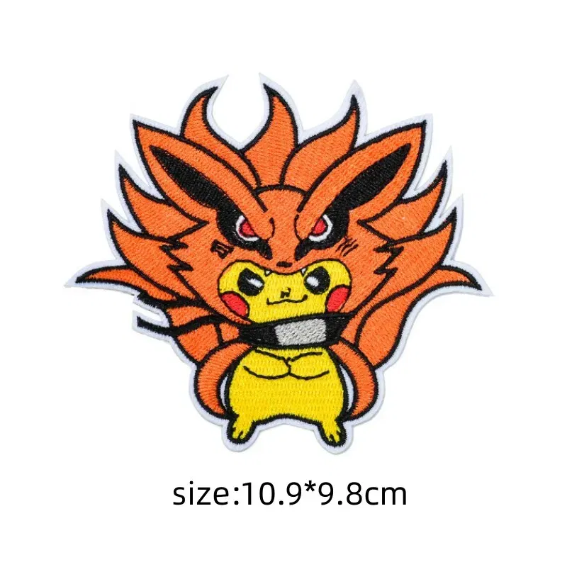 Color: Silver - Original Pokemon 3 style Gengar Patch DIY Badge Cloth Patch Embroidery Clothing bag sticker Down Jacket Denim Xmas Gift