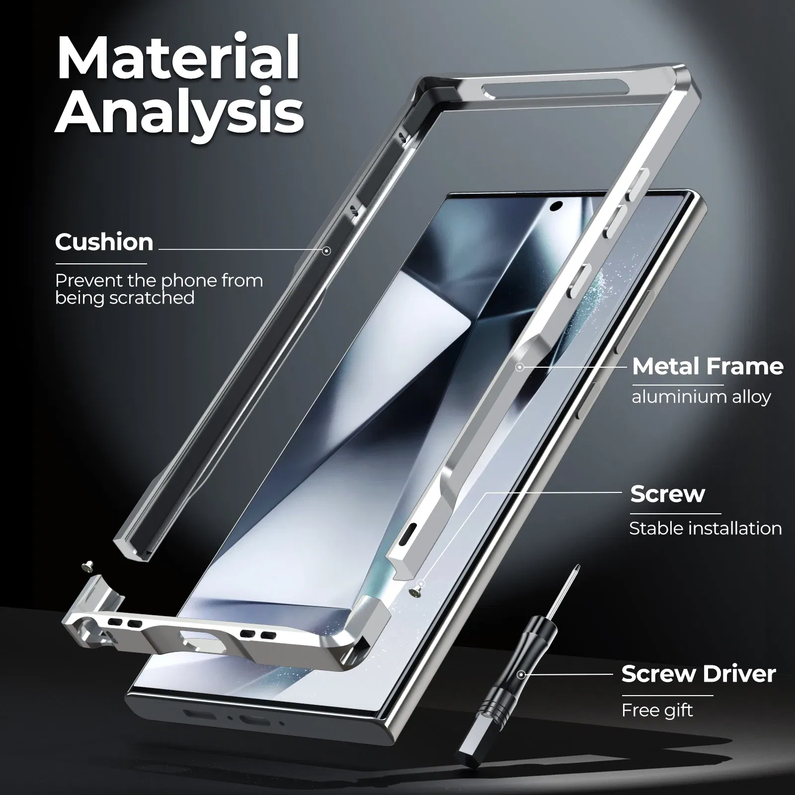 Color: black, Material: CANVAS - Luxury Aviation Aluminum Alloy Bumper Phone Case For Samsung Galaxy S25 S24 S23 S22 Ultra S25Edge Metal Frame Shockproof Cover