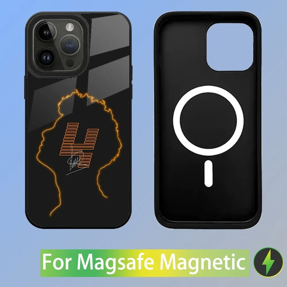 Color: Gold, Material: leather - F1 Formula 1 L-Lando Norris Phone Case For iPhone 16,15,14,13,12,11,Plus,Pro,Max Mini Magsafe Magnetic Wireless Charging