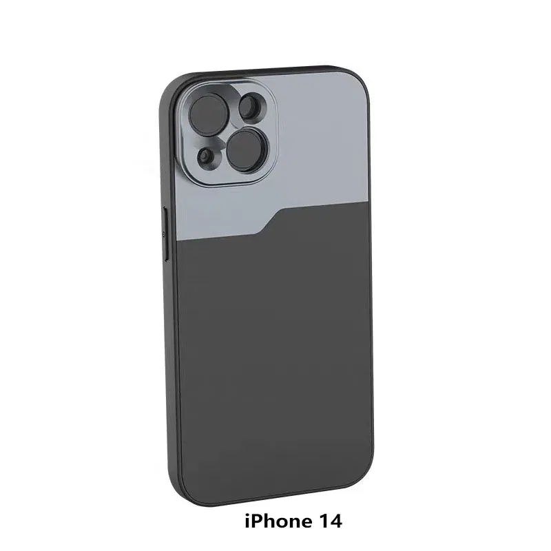 Color: black - 17MM Thread Phone Case for iPhone 14 15 16 Plus Pro Max Anamorphic Macro Wide Angle 17MM Lens Mount Phone Case for Ulanzi Kaise