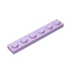 Color: Dark Orange - Gobricks GDS-505 Plate 1 x 6 compatible with lego 3666 pieces of children's DIY building block Particles Plate DIY