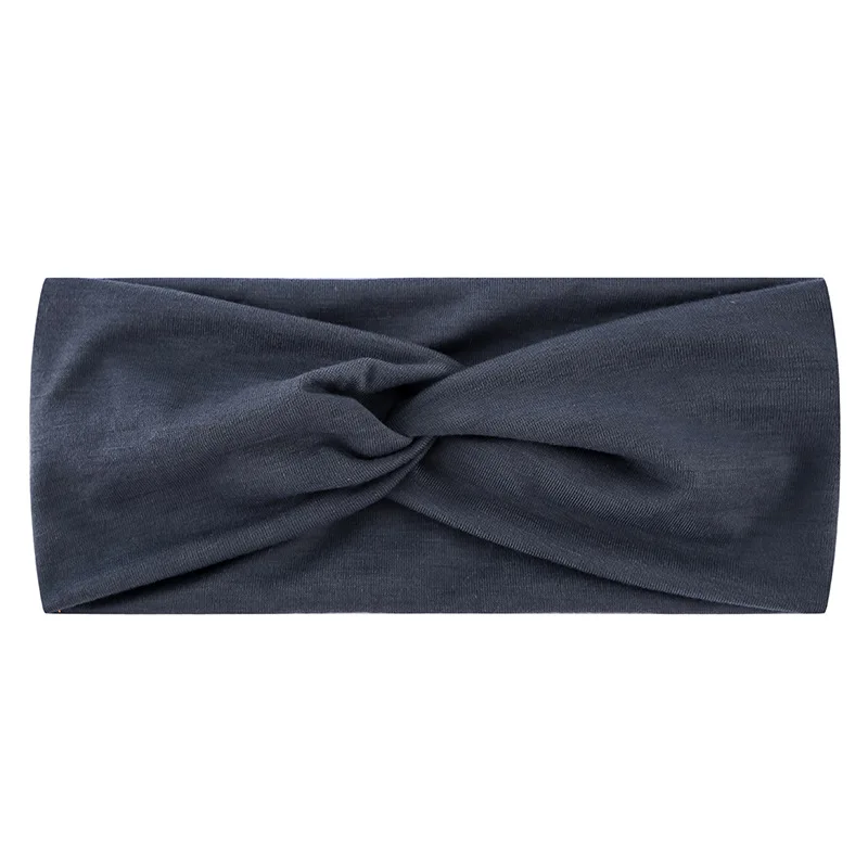 Color: Dark Grey, Ships From: CHINA - Pilates Elastic Hair Bands Yoga Headband Running Cycling Sweatband Turban Makeup Hair Hoop Makeup Headwrap Women