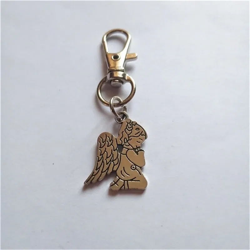 Praying Angel Keychain, Praying Angel Charm, Praying Angel Pendant, Praying Angel Jewelry, Angel Key Ring,Memorial Gift