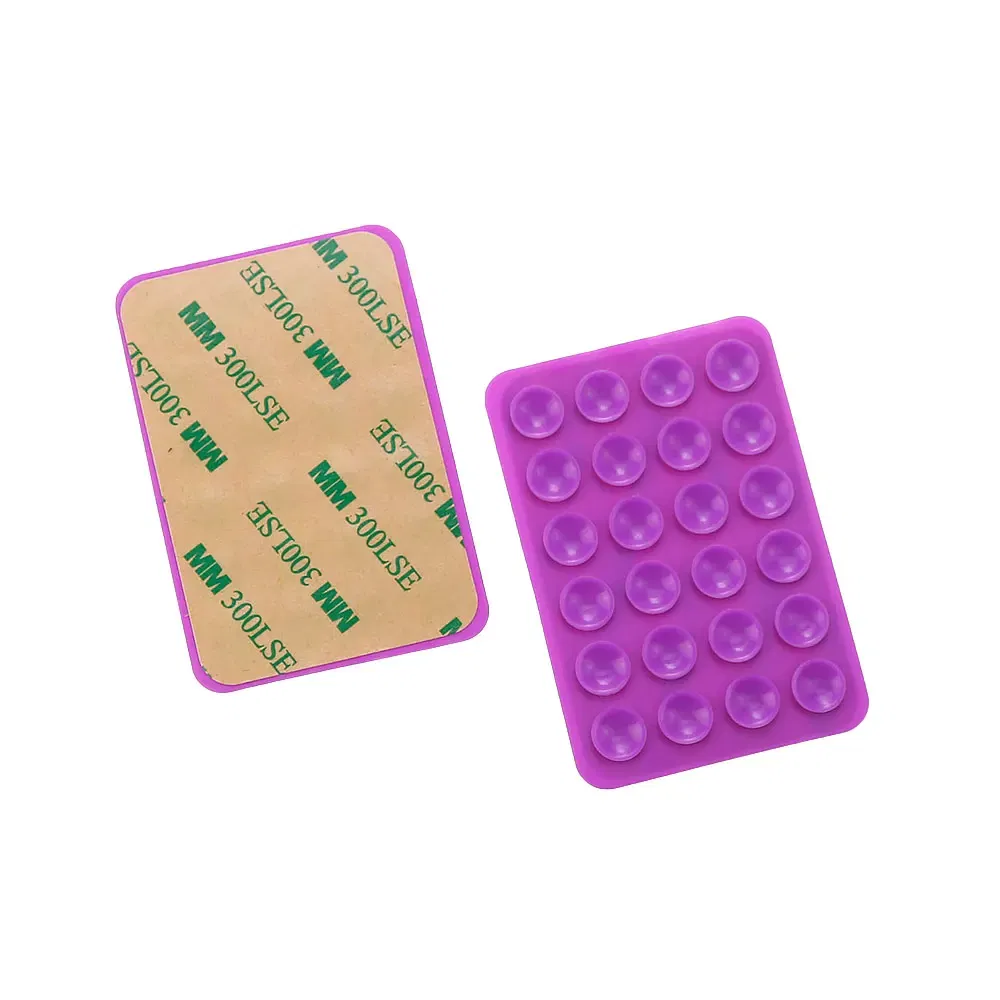 Color: DEEP BLUE - Silicone World Square Silicone Mobile Phone Fixing Suction Cup Car Mounted Bracket Phone Case Universal Anti Slip Suction Cup