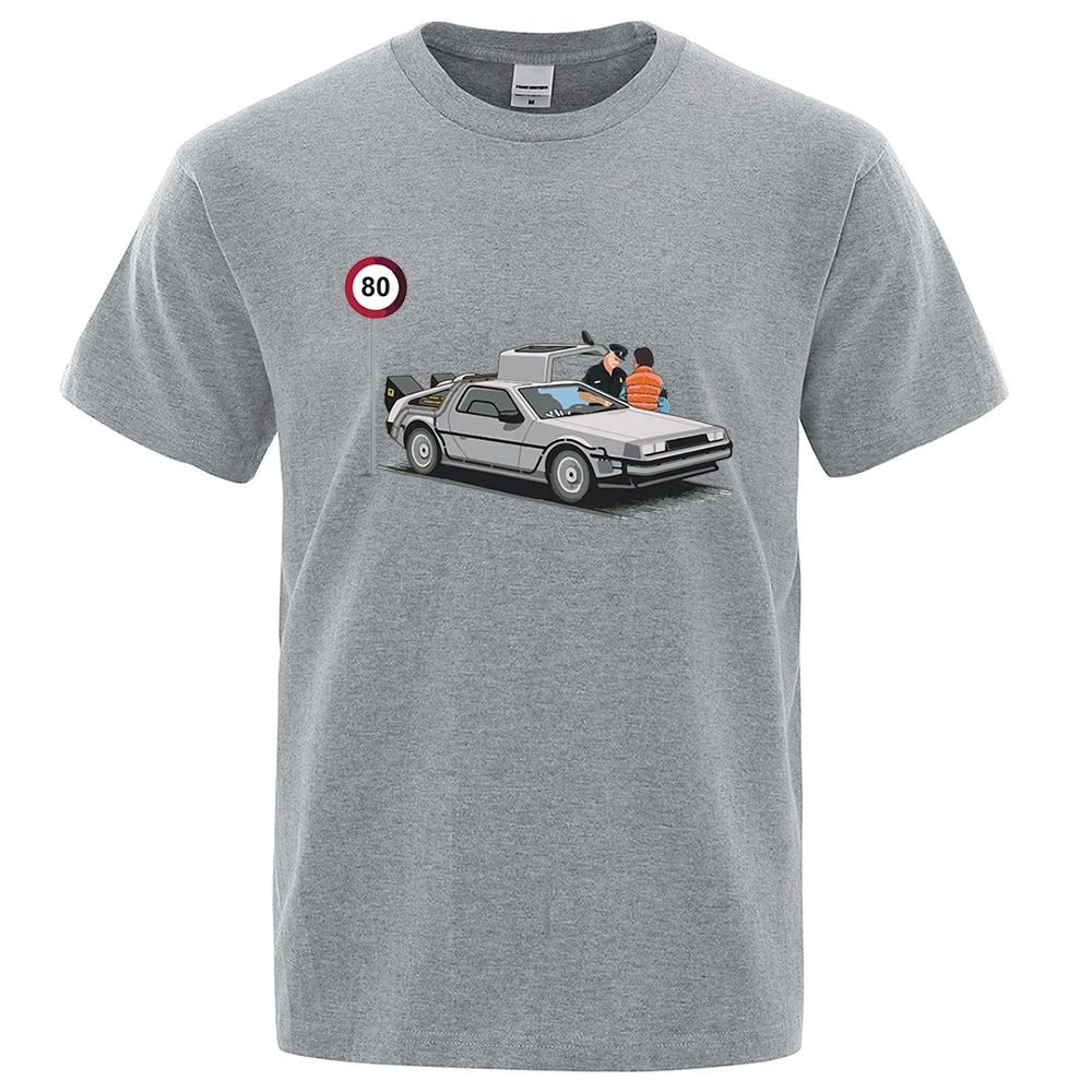 Color: Gold, Size: XL - I Was Caught Speeding Funny Printed T-Shirts Men Fashion Casual Short Sleeves Loose Oversized T Shirt Breathable Cotton Tees