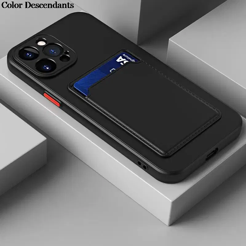 Color: Beige, Material: POLYESTER - Card Holder Wallet Case For Samsung Galaxy A32 A53 A33 A13 A52 5G Case on A72 A22 A12 A51 A71 Shockproof Liquid Silicone Cover
