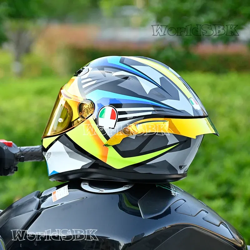 Color: Blue - Motorcycle Helmet Rear Spoiler Replacement for AGV K6 Tail Parts & Accessories