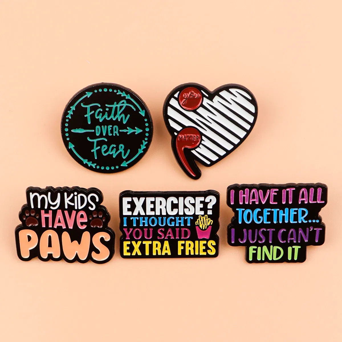 Metal color: Blue Zinc Plated - Cartoon Duck Possum Quotation Lapel Pins for Backpack Metal Enamel Pin Brooch on Clothes Men Women Badges Accessories Gift