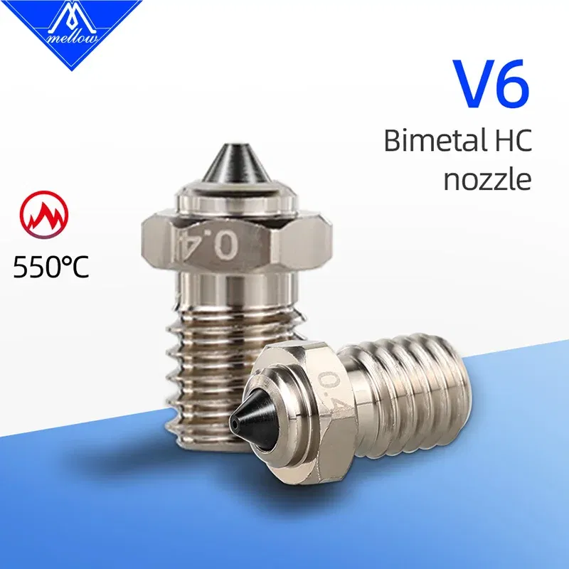 Mellow NF V6 nozzle Bimetallic Copper&Hardened steel 3D printer parts DLC nozzles 3d prints