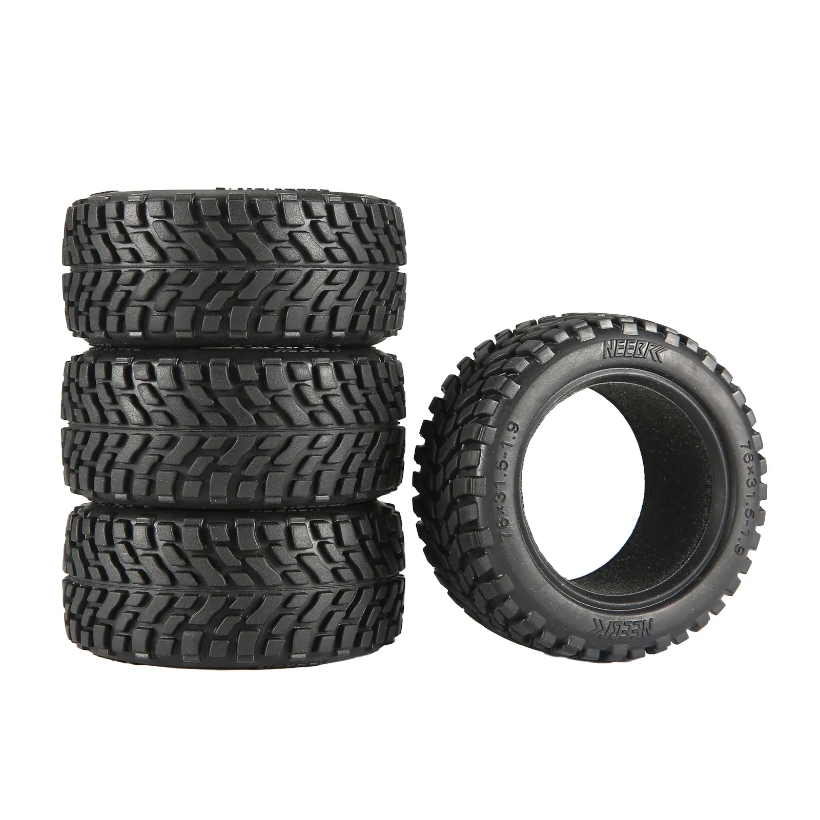 Color: Red - 1.9 inch 75mm Off Road Buggy Tires Wheel 12mm Hex Hubs Rubber for 1/14 1/16 1/10 RC Car Wltoys 144001 Scx10 Traxxas Trx-4 Tamiya