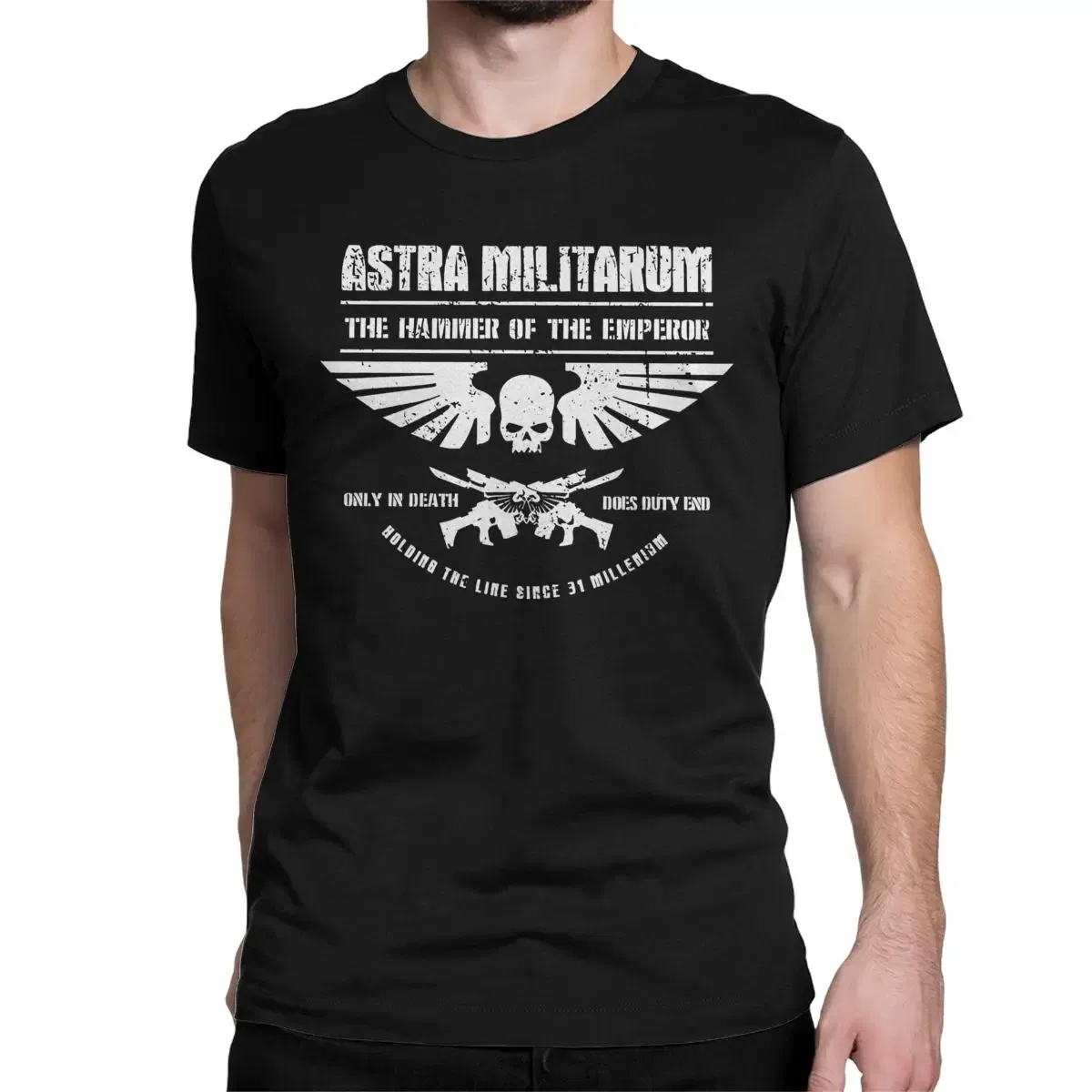 Color: PURPLE, Size: XXXL - Awesome Adeptus Astartes T-Shirt Men Women's O Neck Pure Cotton T Shirts W-Warhammer 40k Short Sleeve Tee Shirt 6XL Tops