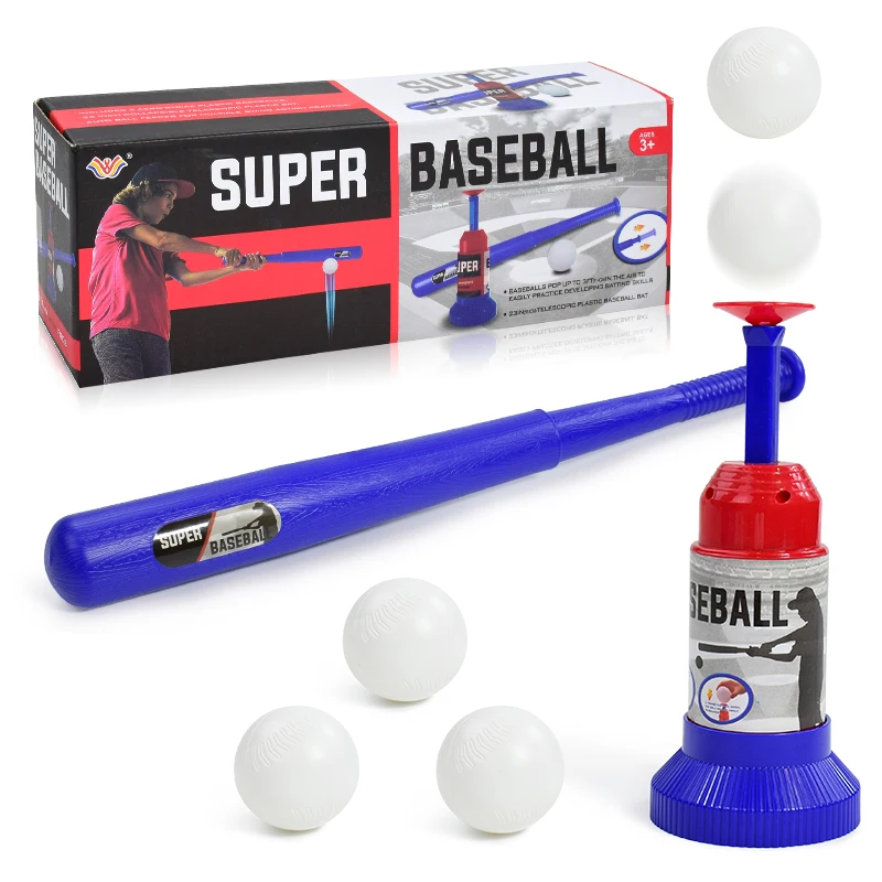 Color: Blue - Children Baseball Ball Toys Games for 3+Year,Adjustable Automatic Pitching Baseball Machine Toy Sets for Kids Outdoor Toys Gift