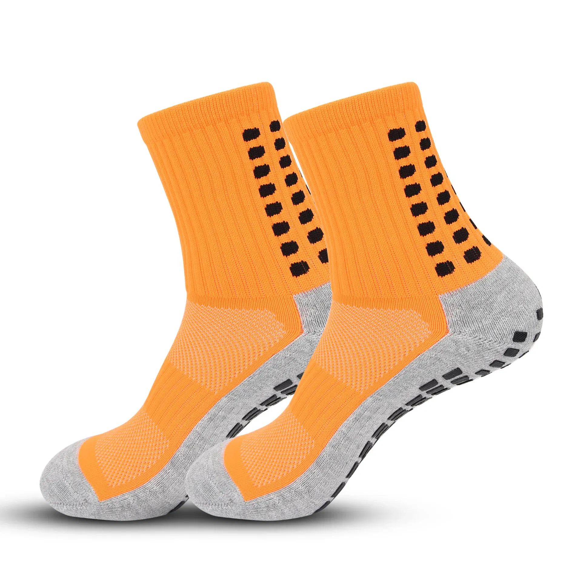 Color: Ivory - Anti-slip Soccer Women Men Outdoor Sport Grip Football Yoga Socks