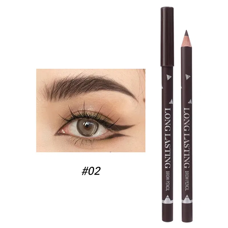 Color: light green - Waterproof Eyebrow Pen with Brush 7 Colors Natural Lasting Non-caking Eyebrow Pencil Outlining Wild Brow Korean Makeup Cosmetics
