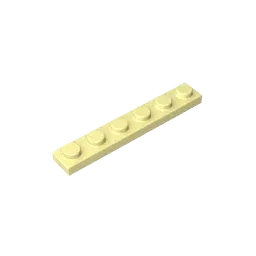 Color: Trans-dark Blue - Gobricks GDS-505 Plate 1 x 6 compatible with lego 3666 pieces of children's DIY building block Particles Plate DIY