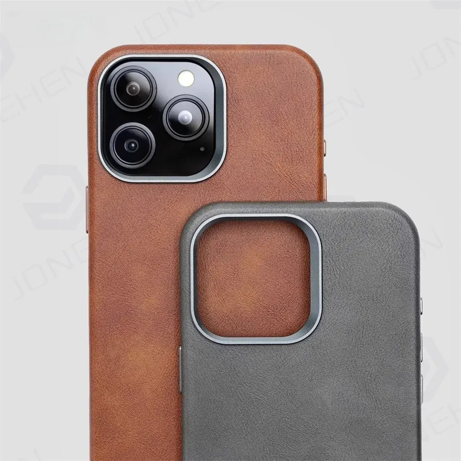 Color: Purple Pink, Material: Silicon - High-end Retro Oil Wax Pattern Magnetic For Magsafe Leather Case For iPhone Air 15 14 Plus 13 16 17 Pro Max Camera Button Cover