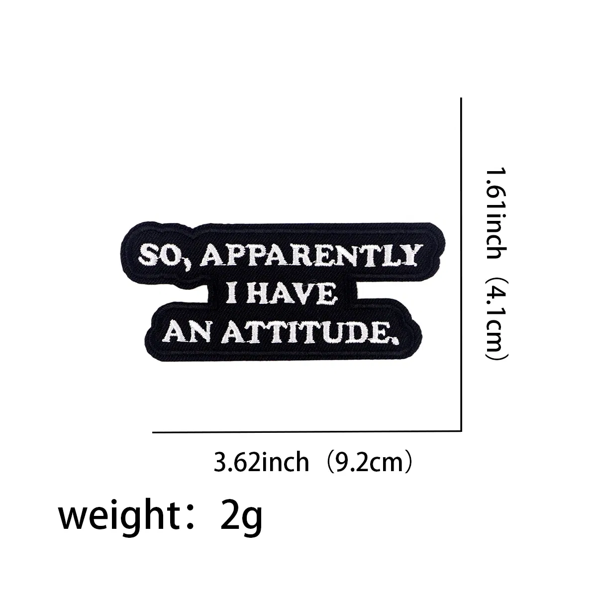 Color: Black Nickel - Letters Embroidery Patch Funny Quotes Iron On Patches For Clothing Thermoadhesive Patches On Clothes DIY Sew Badges