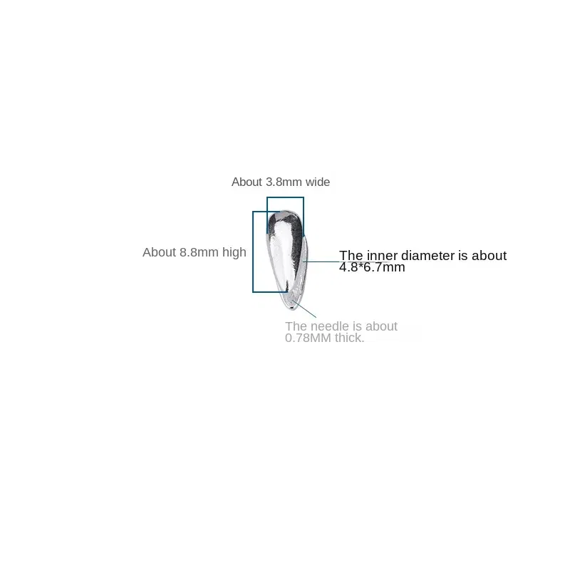 Color: black - S925 Sterling Silver melon seeds pair clip pin buckle emerald jade button head hand woven jewelry DIY accessories material packa
