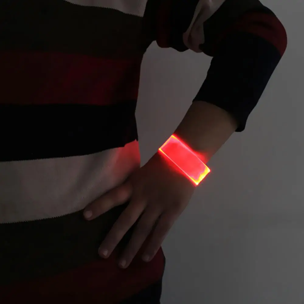 Color: MINT GREEN, Size: L, Ships From: CHINA - LED Light Bracelet Silicone Sound Controlled Led Light-emitting Bracelet Light Band Entertainment Party Wristband Halloween Belt