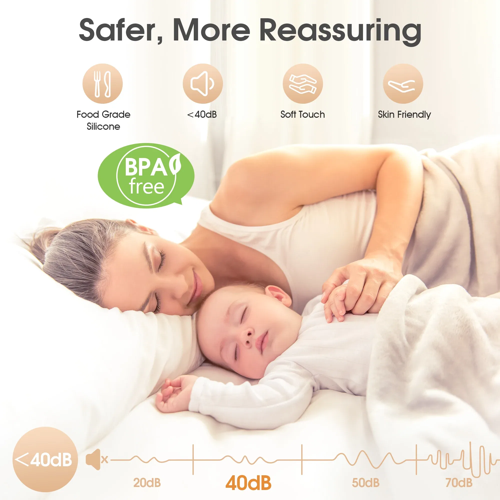 Color: WHITE - 1200mAh Wearable Breast Pump Portable Hands Free Breastpump 12 Levels 3 Modes Electric Remote Control Painless Breastfeeding