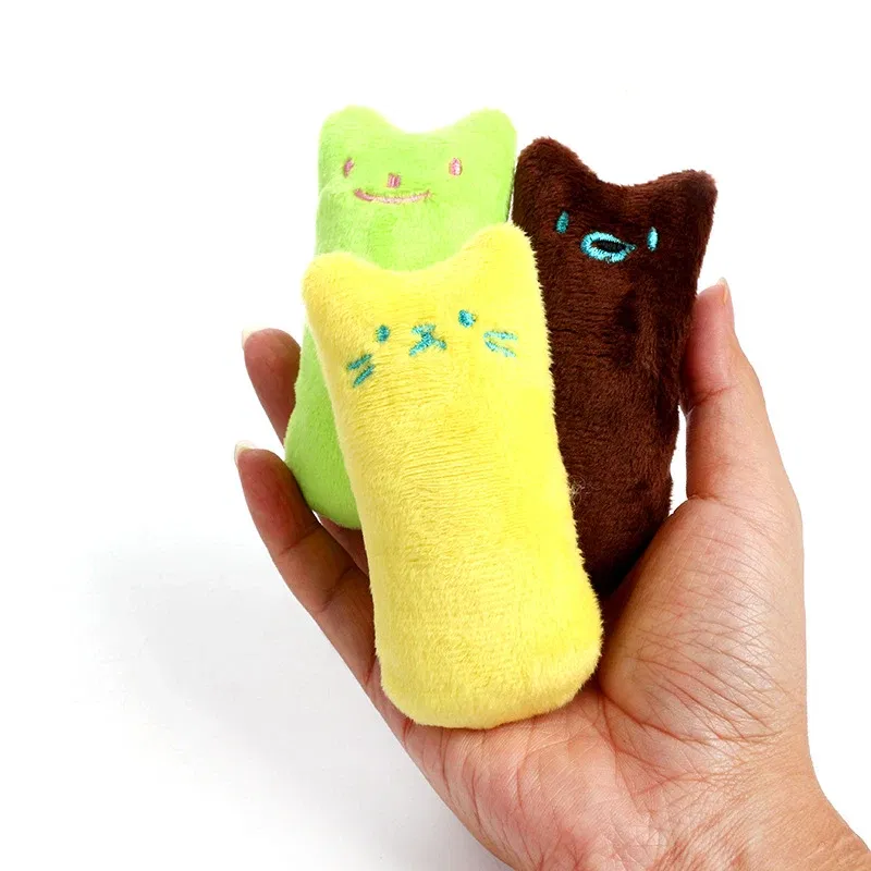 Color: black, Ships From: CHINA - 2022 Catnip Toys Funny Interactive Plush Teeth Grinding Cat Toy Kitten Chewing Toy Claws Thumb Bite Cat Mint Pets Accessories