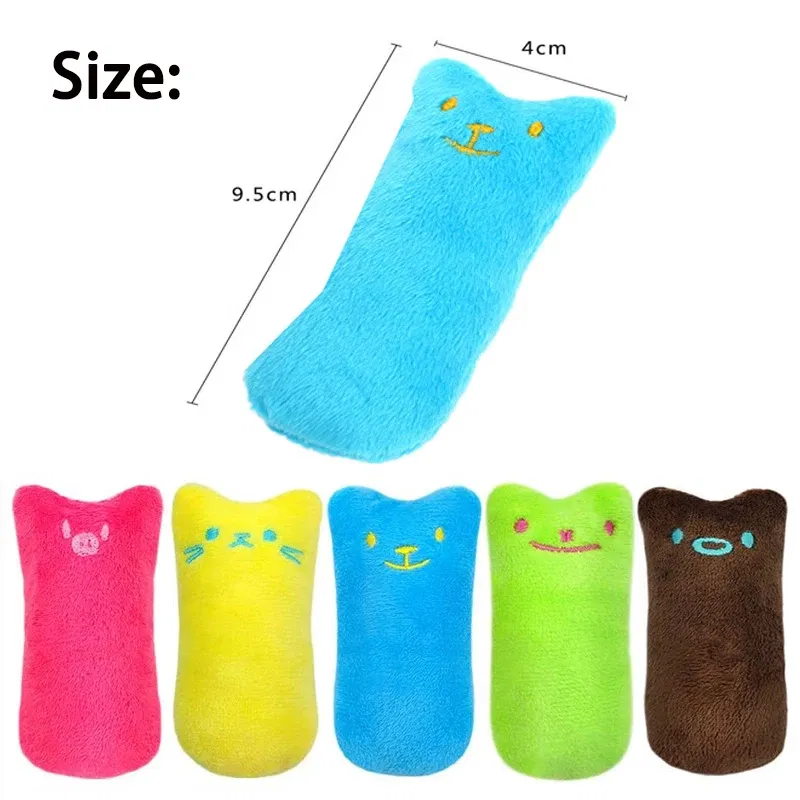 Color: black, Ships From: CHINA - 2022 Catnip Toys Funny Interactive Plush Teeth Grinding Cat Toy Kitten Chewing Toy Claws Thumb Bite Cat Mint Pets Accessories