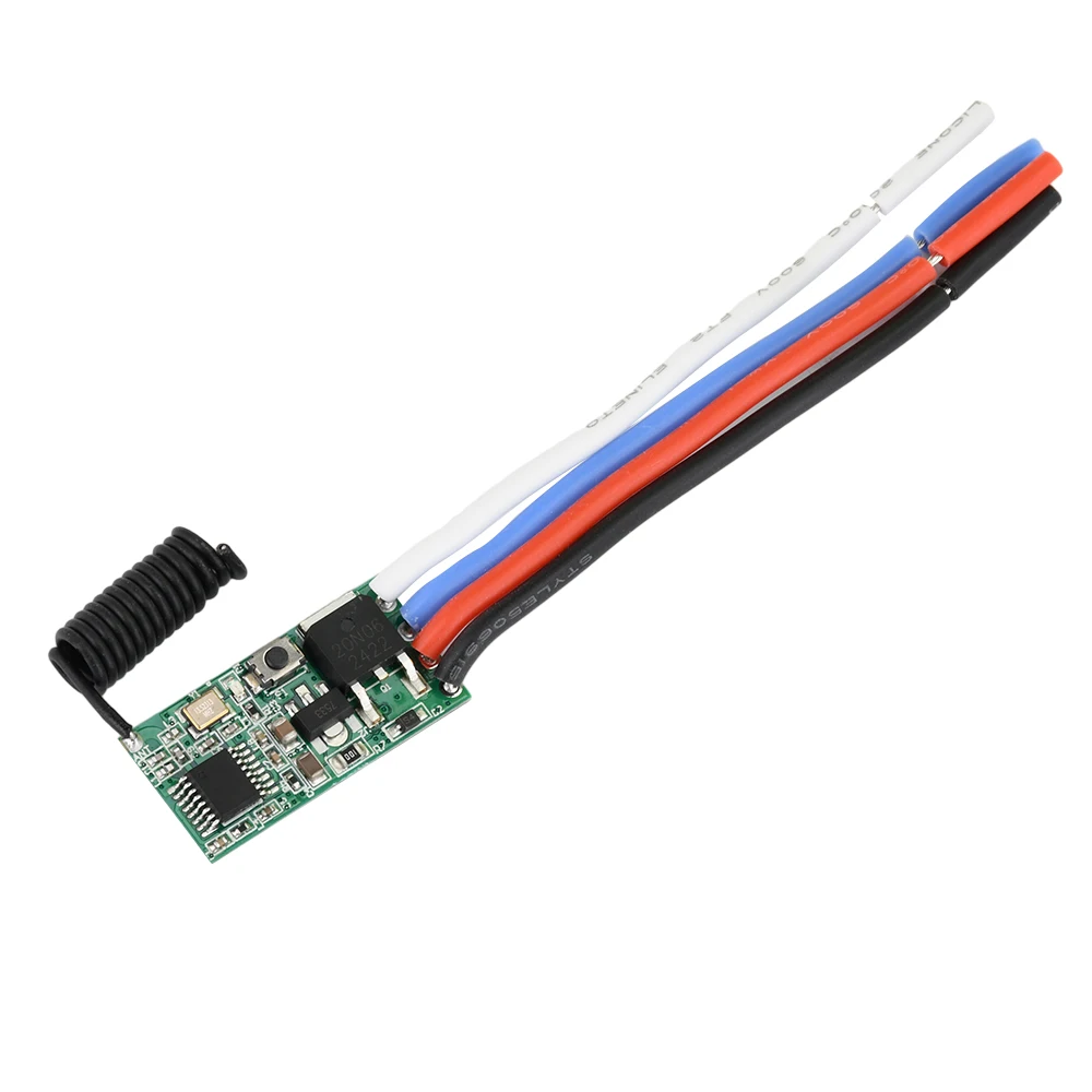 Color: black - DC 3V-24V 433MHz Wireless Remote Control Switch Long Range Mini Receiver and 433 MHz Transmitter LED Remote Control Power Supply