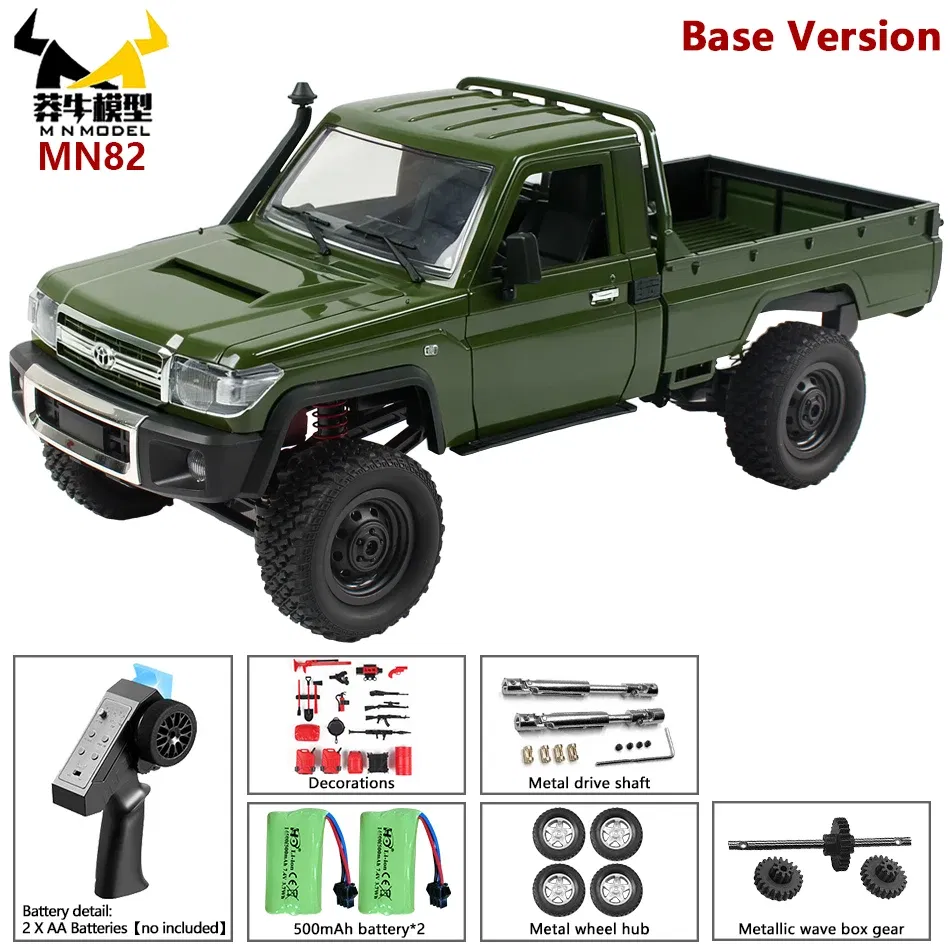 Color: Chocolate - MN MODEL 1:12 4WD Retro RC Off-road Car All Terrain Vehicle Climbing Truck Rock Crawler Pickup Collection Model Toy for Adult