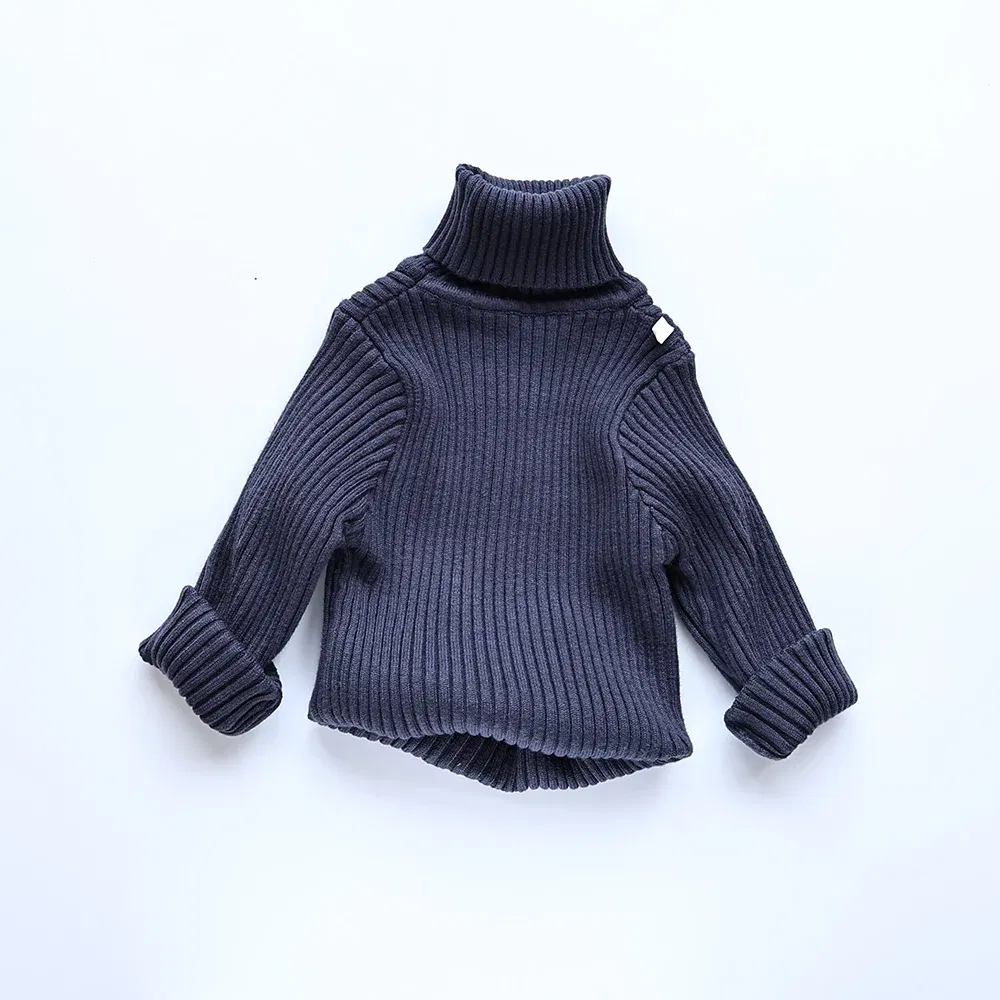 Color: black, Kid Size: 2T - MILANCEL Autumn Soft Tight Unisex Kids Knitwear Sweaters Solid Multi Color Girls Sweater Brief Boys Pullover Turtleneck Outwear
