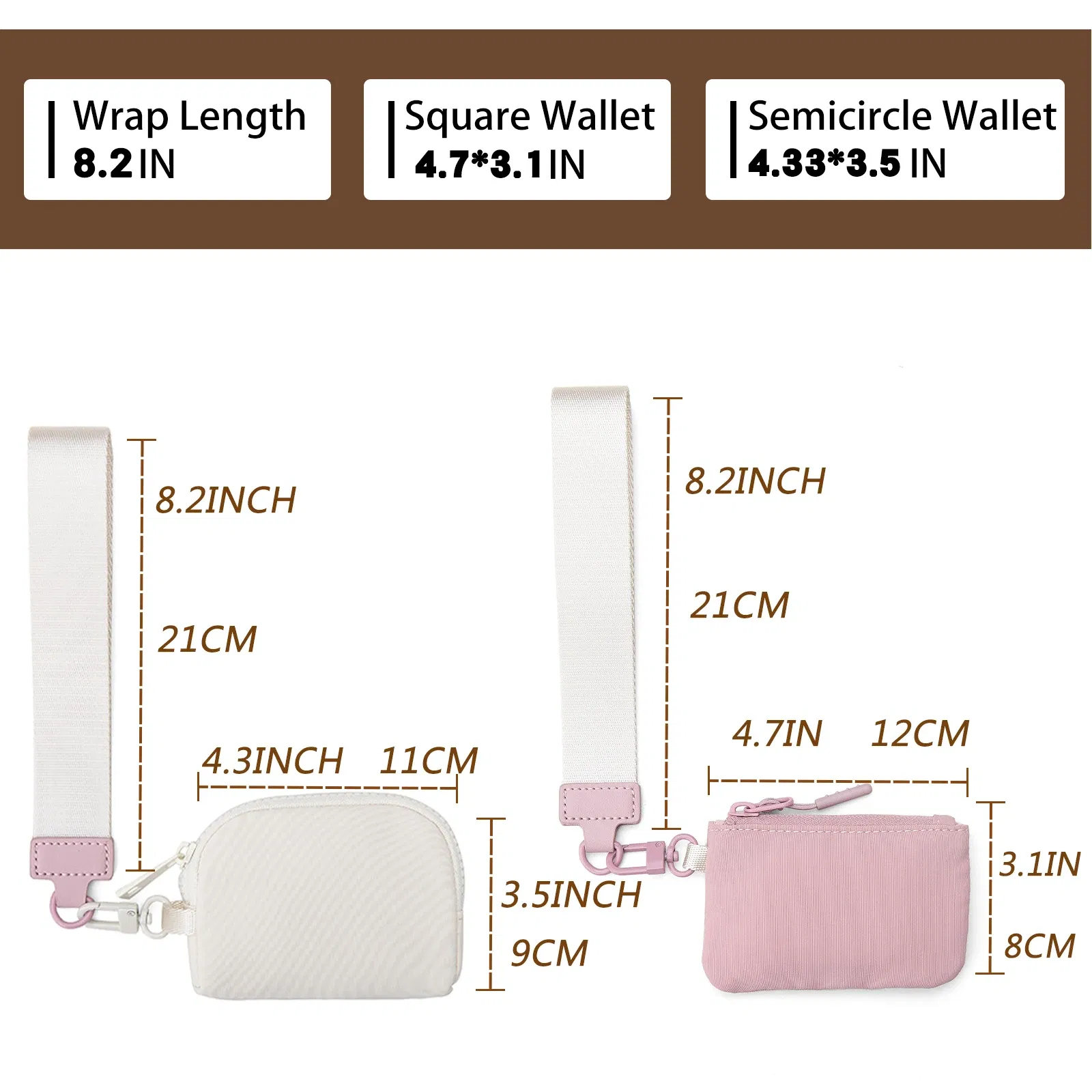 Color: GRAY - Mini Dual Coin Pouch Solid Color Wristlet Keychain Wallet Change Pocket Handbag lulu Coin Purse Women Portable Key Card Holder