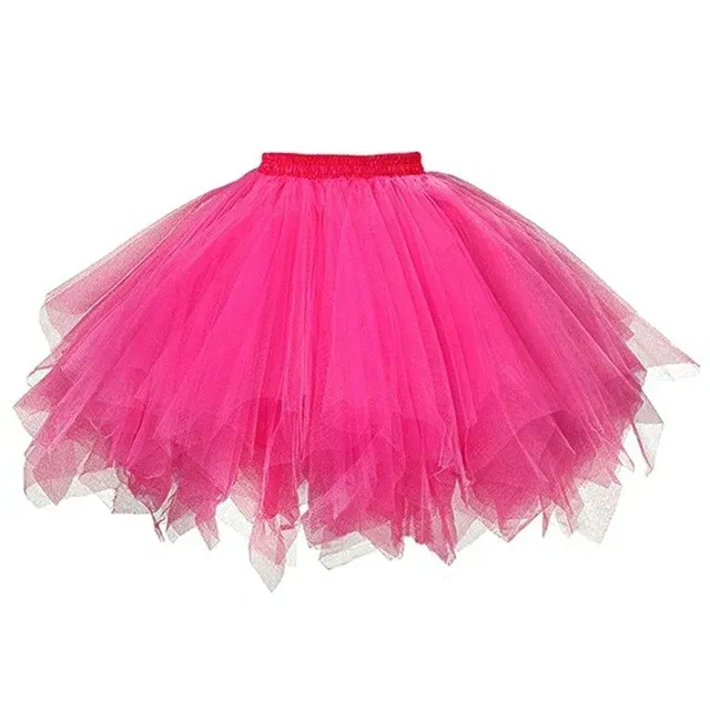 Color: Rose Red, Size: S - Fashion New Women's Tutu Skirt Rockabilly Petticoat for Carnival Costumes Tutu Underskirt Adul tDance Skirt Ballet Skirt Cosplay