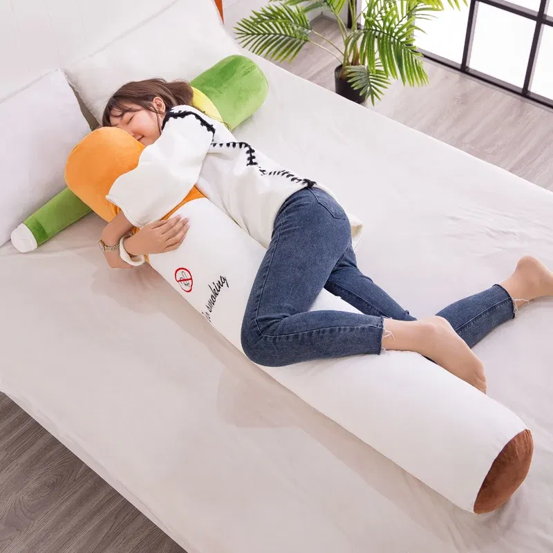 Color: Lake Blue - Nice Creative Smoking Cylindrical Sleeping Cushion Cigarette Pillow Plush Toys Fashion Boyfriend Birthday Gift