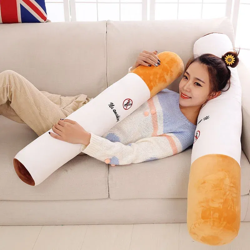 Color: Lake Blue - Nice Creative Smoking Cylindrical Sleeping Cushion Cigarette Pillow Plush Toys Fashion Boyfriend Birthday Gift