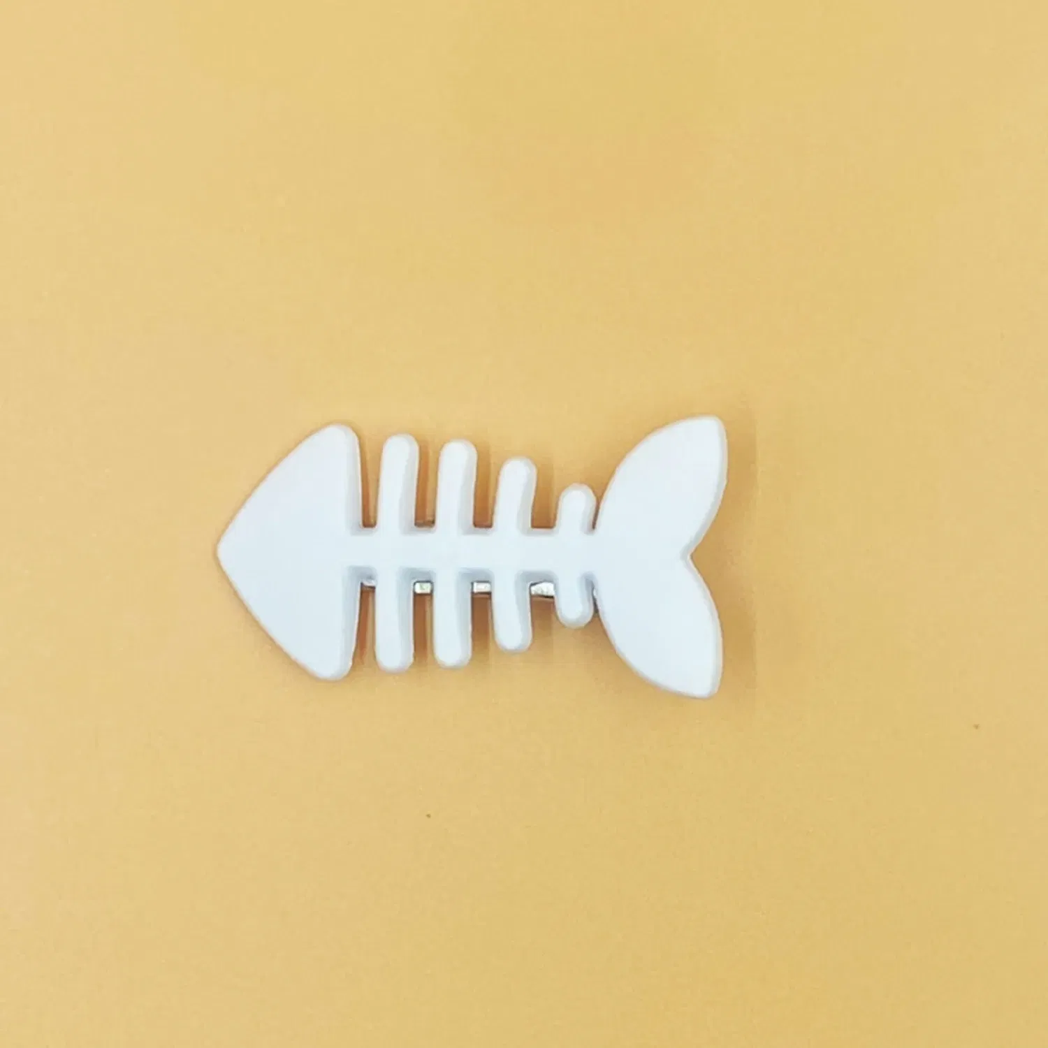 Color: WHITE - Simple Milk Tea Color Fishbone Hairpin Girl Cute Bangs Barrettes Sweet Side Hairgrips Temperament Duckbill Clip Hair Accessories