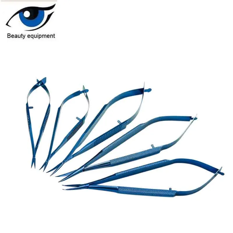 Color: Brushed Brass - Ophthalmic microsurgical instrument set 21 sets stainless steel titanium alloy microsurgical instrument set