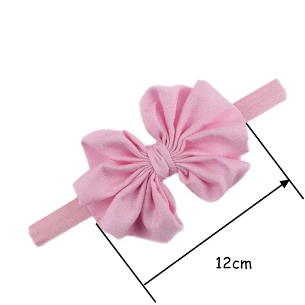 Color: army green - Baby girls hair bow flower Headband Kids Girls Bowknot Elastic Hair Band Headwear Newborn Head Band children hair Accessories