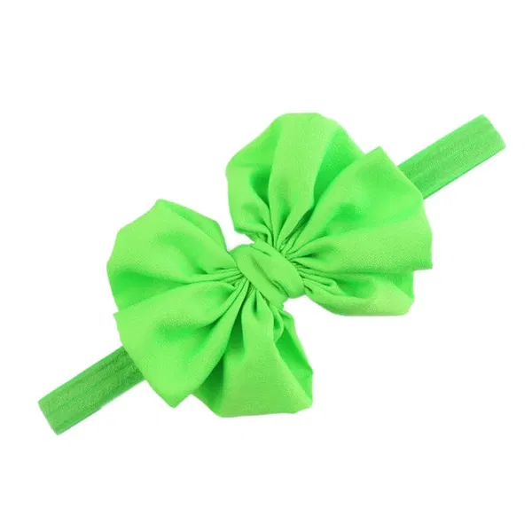 Color: army green - Baby girls hair bow flower Headband Kids Girls Bowknot Elastic Hair Band Headwear Newborn Head Band children hair Accessories
