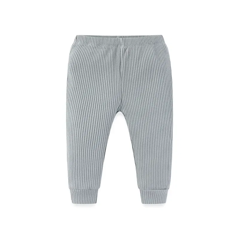 Color: Beige, Kid Size: 3M - Kiddiezoom 1 Pcs/Lot Fashion Unisex Solid Baby Boy Girl Pants 0-24Months Cotton Ribbed Soft Newborn Leggings