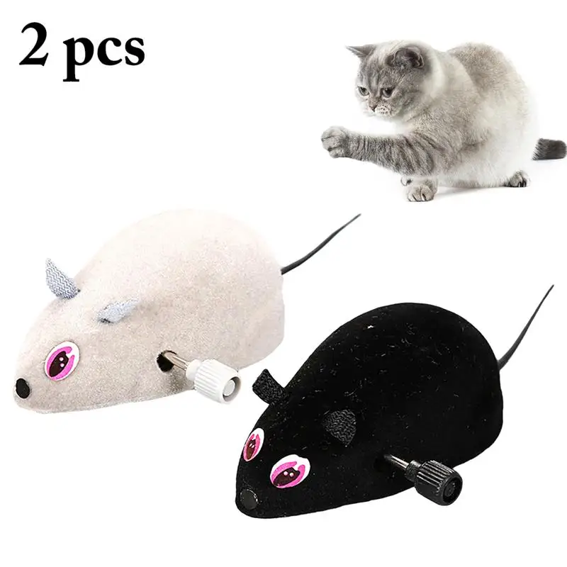 Color: Yellow, Size: M - RC Toy Wireless Winding Mechanism Mouse Cat Toy For Cat Dog Pet Trick Playing Toy Plush Rat Mechanical Motion Rats Dropshipping