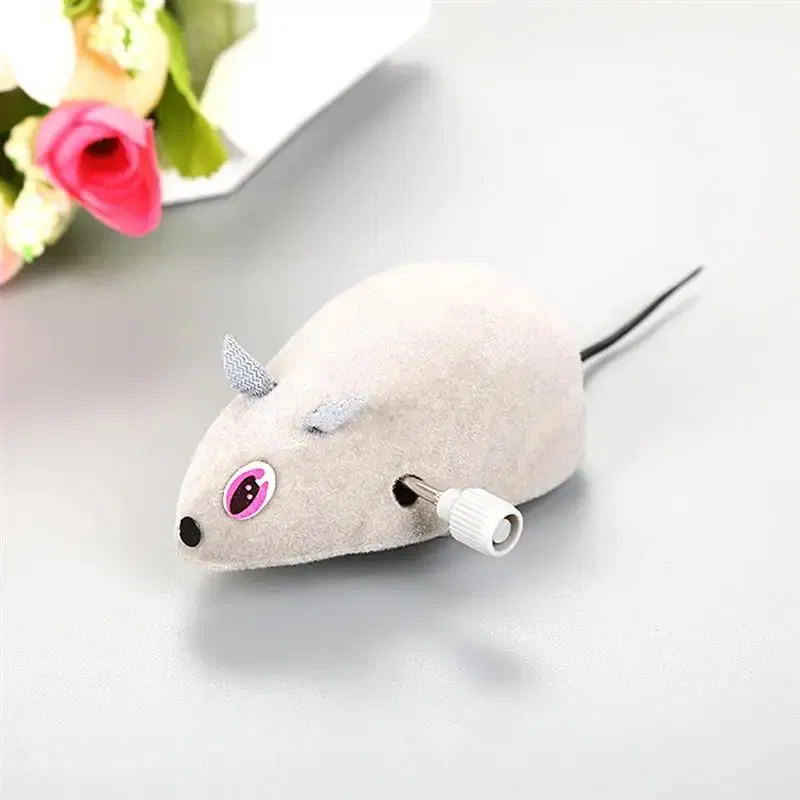 Color: Yellow, Size: M - RC Toy Wireless Winding Mechanism Mouse Cat Toy For Cat Dog Pet Trick Playing Toy Plush Rat Mechanical Motion Rats Dropshipping